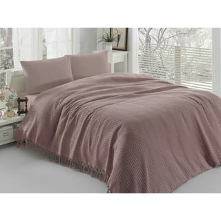 Pique világos rózsaszín ágytakaró, 220 x 240 cm