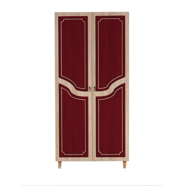 Stil Retro Red kétajtós ruhásszekrény, 90 x 192 cm