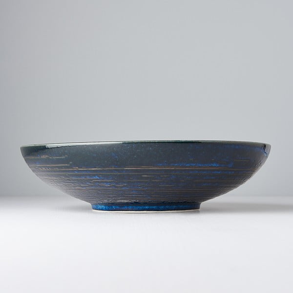 Copper Swirl kék kerámia szervírozó tál, ø 28 cm - MIJ-image-1