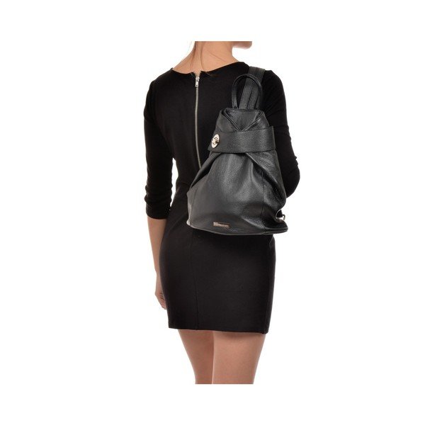 Makna fekete bőr hátizsák - Anna Luchini-image-1