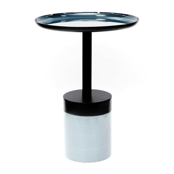 Valbona kék-fekete tárolóasztal, ⌀ 41 cm - 360 Living