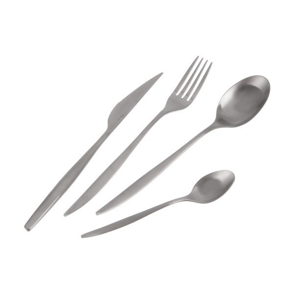 Ezüstszínű rozsdamentes acél evőeszköz készlet 24 db-os – Orion