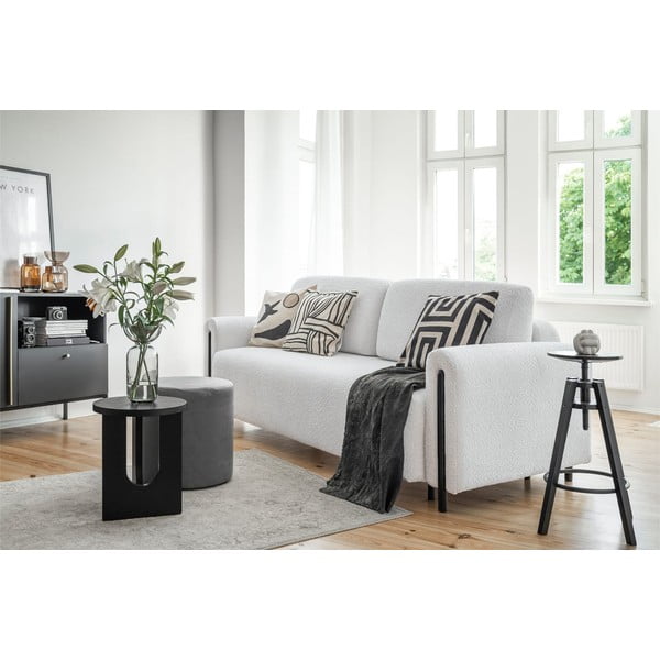 Szürke buklé kinyitható-tárolóhelyes kanapé 244 cm Arcadova – ELTAP-image-3