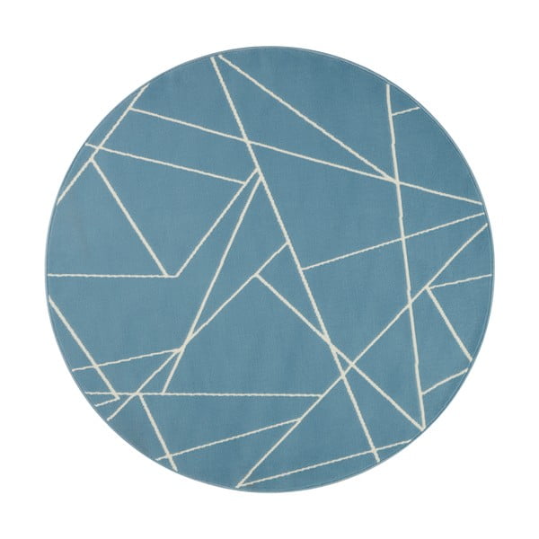 Velvet kék kerek szőnyeg, ø 140 cm - Ragami