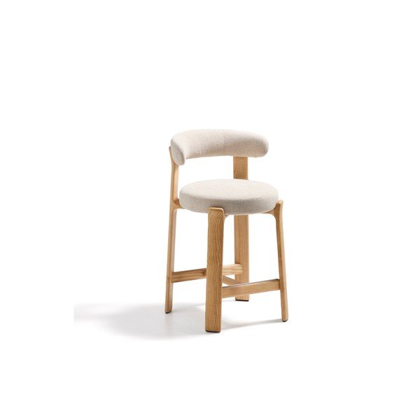 Bézs-világos natúr színű kőrisfa bárszék (ülésmagasság 65 cm) Granite – Kave Home