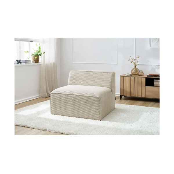 Bézs kordbársony kanapé modul (középső rész) Megeve – Bobochic Paris-image-1