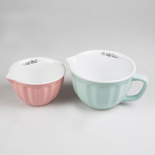 Retro 4 db-os agyagkerámia merőtál szett - Sass & Belle-image-4