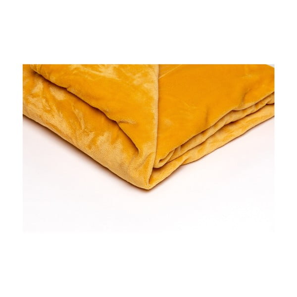 Mézsárga mikroplüss takaró, 150 x 200 cm - My House-image-1