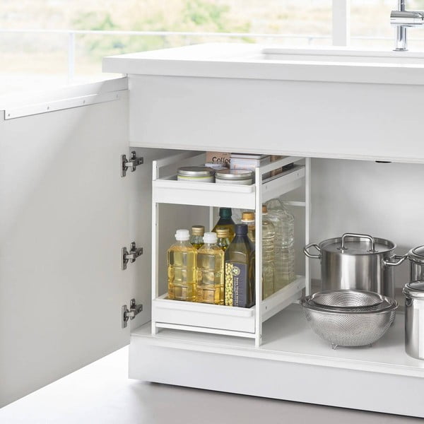 Fehér fém kiegészítő polc 30x42 cm Tower – YAMAZAKI-image-1