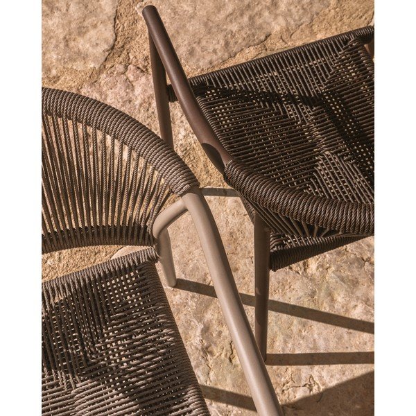 Barna rattan kerti szék Livadia – Kave Home-image-3