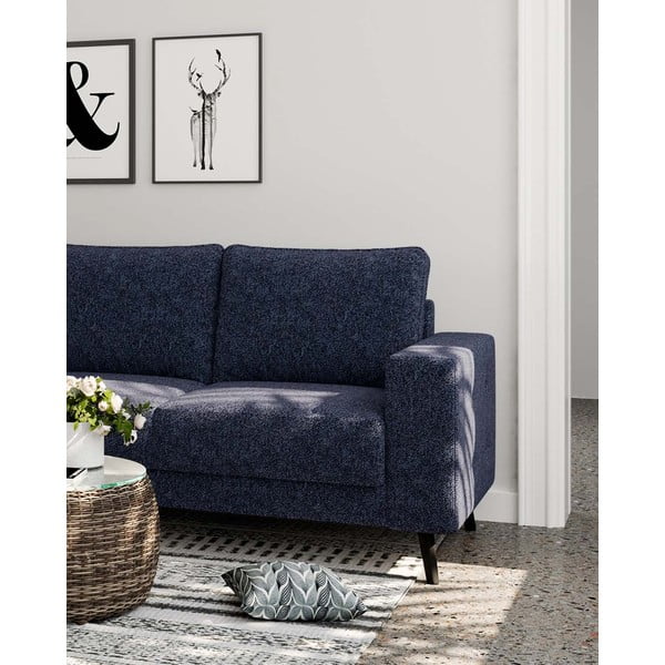 Sötétkék sarokkanapé (bal oldali) Fynn – Ghado-image-4