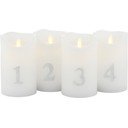 Karácsonyi fénydekoráció 4 db-os (magasság 13 cm) Sara – Sirius