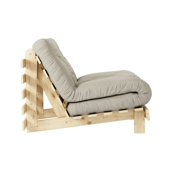 Szürkésbézs kinyitható len fotel Roots – Karup Design-image-4