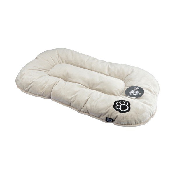 Bézs velúr fekhely kutyáknak 107x62 cm Flakes – Love Story