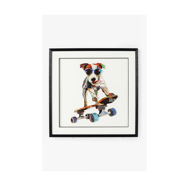 Skater Dog kép, 65 x 65 cm - Kare Design