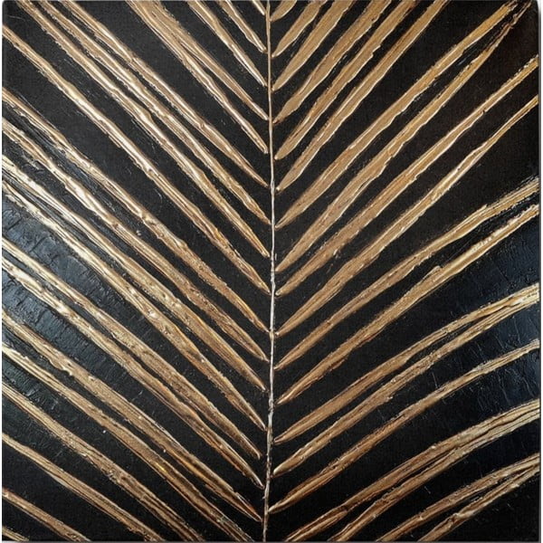 Kézzel festett kép 70x70 cm Palm Leaf – Wallity
