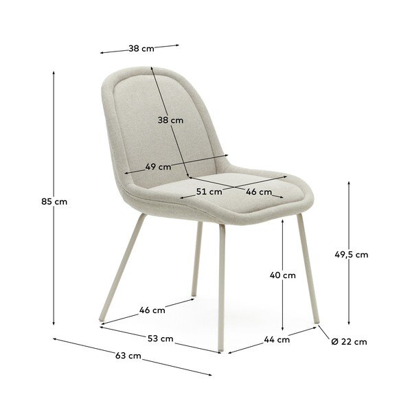 Bézs étkezőszék Aimin – Kave Home-image-4