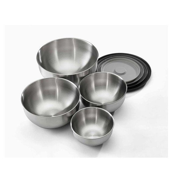 Ezüstszínű rozsdamentes acél tál szett 4 db-os ø 28,5 cm Nest Prep&Store – Joseph Joseph-image-3