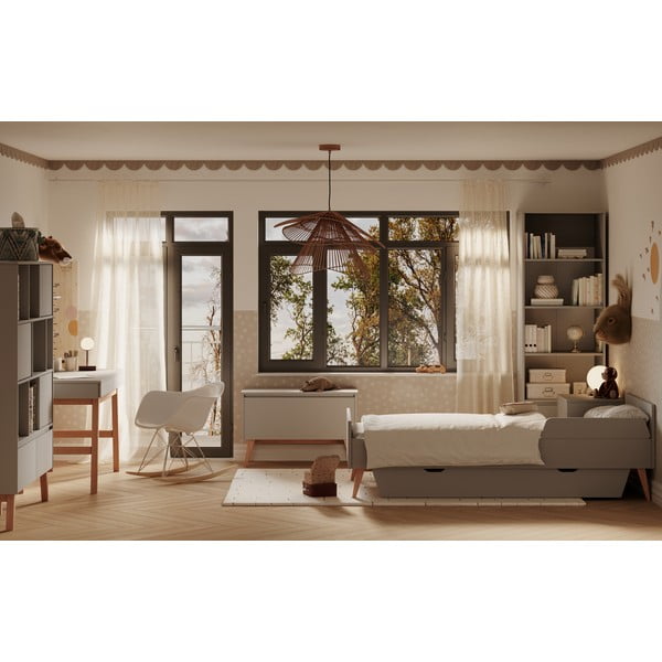 Szürke gyerekágy alatti fiók 90x200 cm Swing – Pinio-image-3