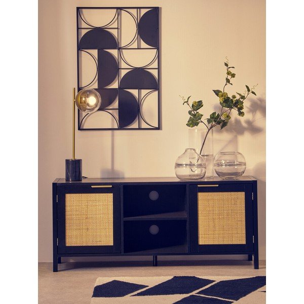 Fekete TV-állvány 120x52x38 cm Sherman – Premier Housewares-image-3