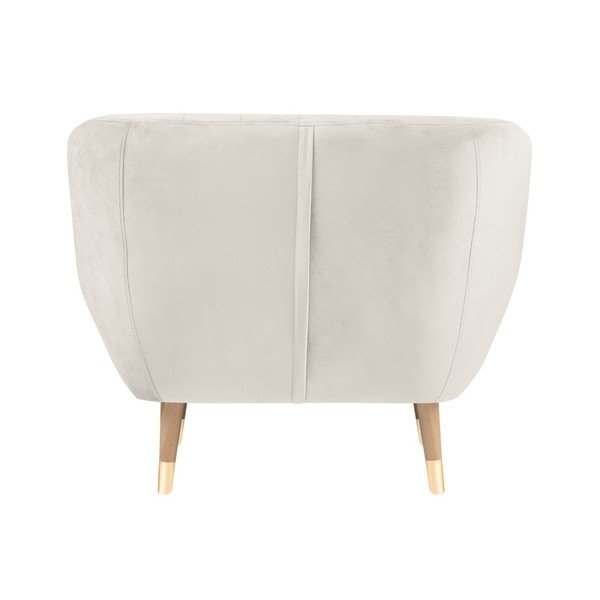 Benito krémszínű bársony fotel - Mazzini Sofas-image-4