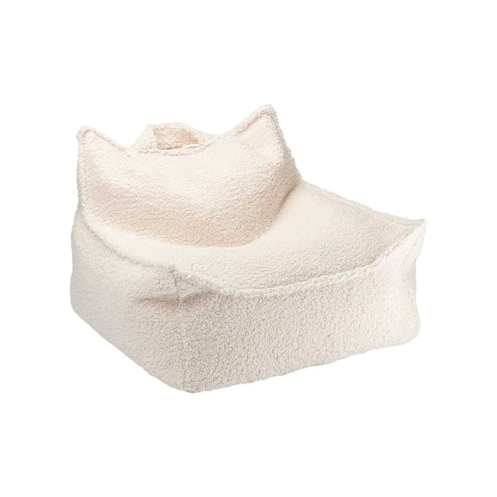 Krémszínű buklé gyerek babzsákfotel Chair – Wigiwama