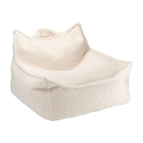 Krémszínű buklé gyerek babzsákfotel Chair – Wigiwama