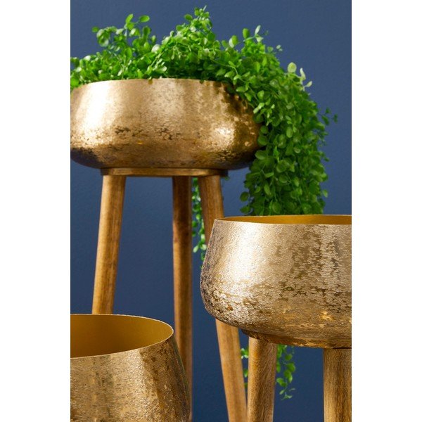 Fém kézzel készített kaspó szett 3 db-os ø 37,5 cm Varanasi – Bizzotto-image-2