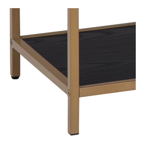 Fekete-aranyszínű könyvespolc 114x78 cm Seaford – Actona-image-3