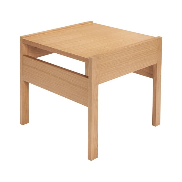 Tárolóasztal tölgyfa dekoros asztallappal 50x50 cm Forma – Hübsch-image-2