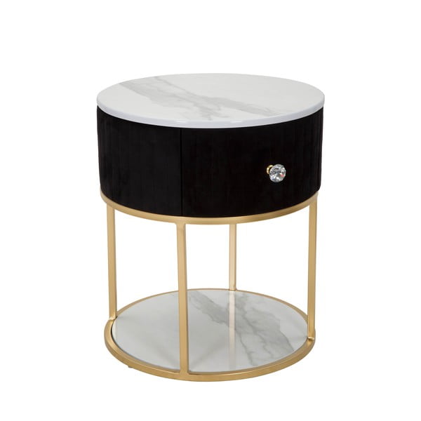 Fekete-aranyszínű éjjeliszekrény Montpellier – Mauro Ferretti-image-1