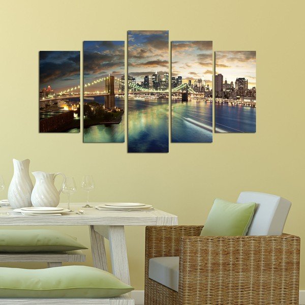 Bridge NYC többrészes kép, 110 x 60 cm-image-1