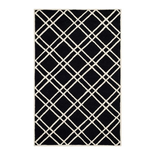 Mati Black gyapjúszőnyeg, 182 x 121 cm - Safavieh