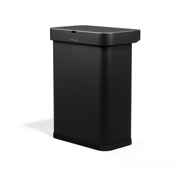 Fekete acél érintésmentes szemetes 58 l Sensor – simplehuman