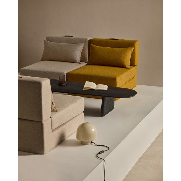 Mustársárga kinyitható fotel Arty – Kave Home-image-1