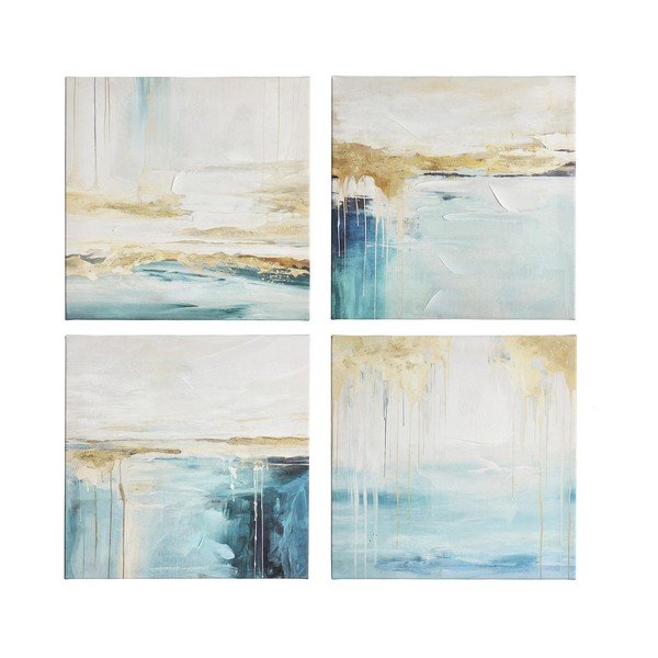 Nyomtatott vászon kép kézzel festett részletekkel  60x60 cm Crown – Bizzotto