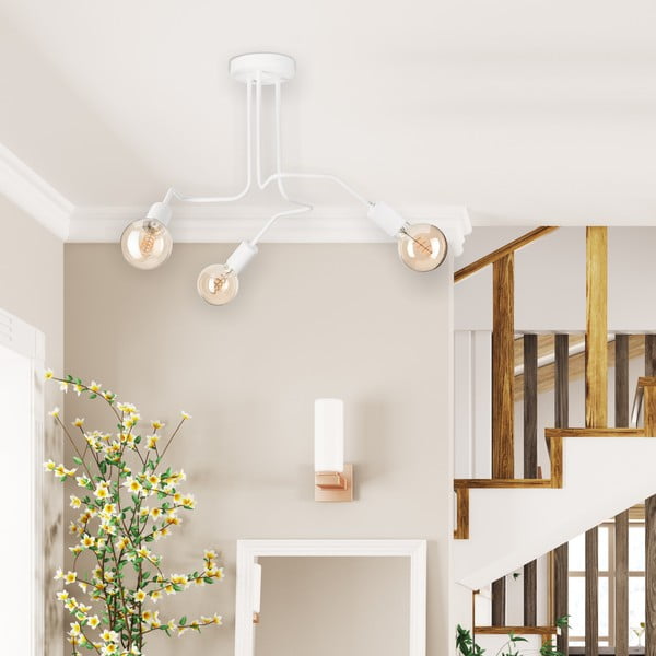 Fehér mennyezeti lámpa 55x55 cm Domino – LAMKUR-image-1