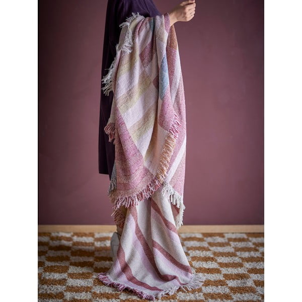 Barna újrahasznosított pamut takaró 130x160 cm Lane – Bloomingville-image-1