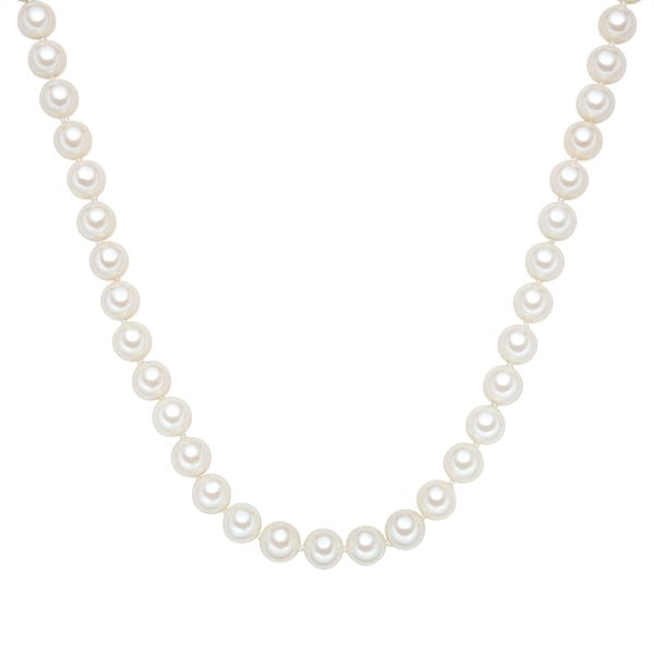 Fehér gyöngy nyaklánc, ⌀ 10 mm x hossz 40 cm - Perldesse