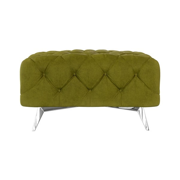 Zöld bársony lábtartó Chelsea – Ropez