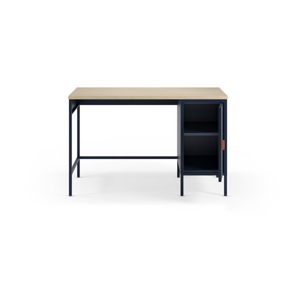 Íróasztal tölgyfa dekoros asztallappal 60x120 cm Sayla – Marckeric-image-3
