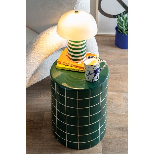 Kerámia kerek tárolóasztal ø 33 cm Retro Tiles – Leitmotiv-image-1