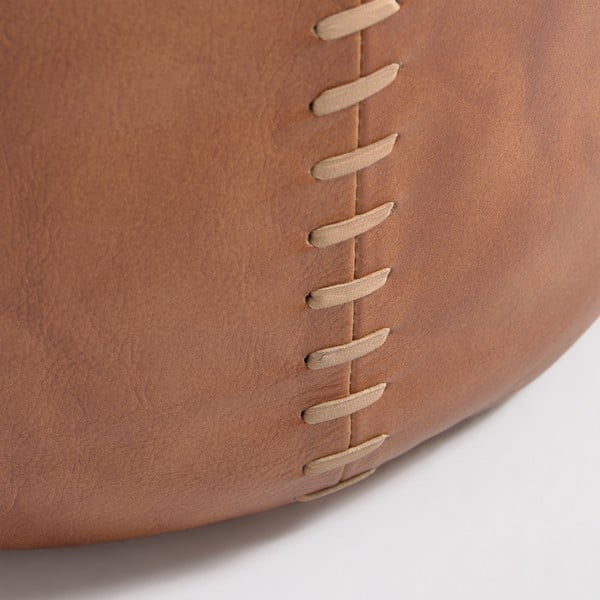 Cesia konyakbarna bőr puff - Kave Home-image-2