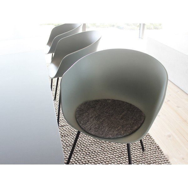 Felt Chair Pad antracit kötött gyapjú székpárna, ⌀ 40 cm - Wooldot-image-1
