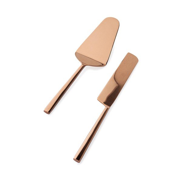 Rozsdamentes acél torta tálaló készlet 2 db-os Hestia – Bizzotto-image-1