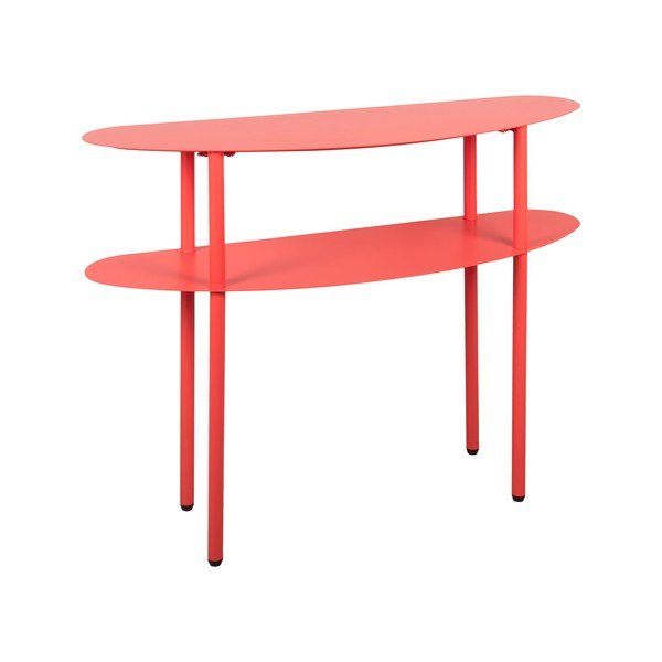 Piros fém konzolasztal 28x90 cm Cool Retro – Leitmotiv