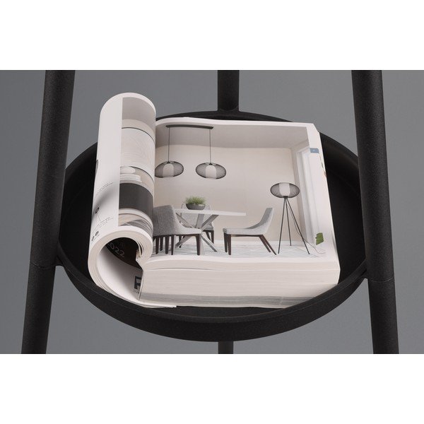 Fekete állólámpa polccal (magasság 152 cm) Colette – Reality-image-2