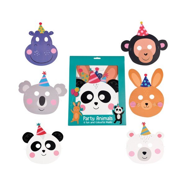 Party 6 db-os papírmaszk szett - Rex London-image-3