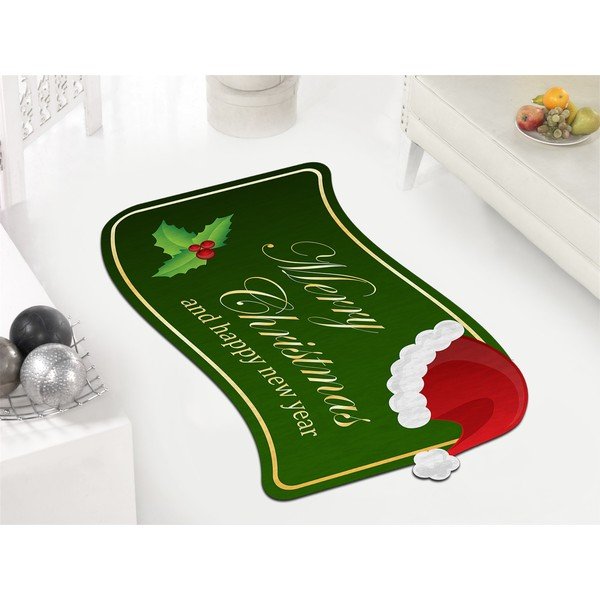 Merry Christmas and Happy New Year zöld szőnyeg, 60 x 100 cm - Vitaus-image-1