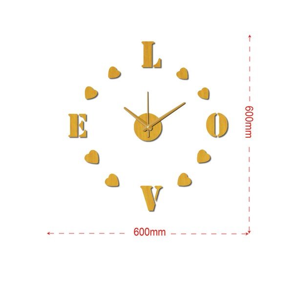 Love óra alakú falmatrica, ⌀ 60 cm - Mauro Ferretti-image-2